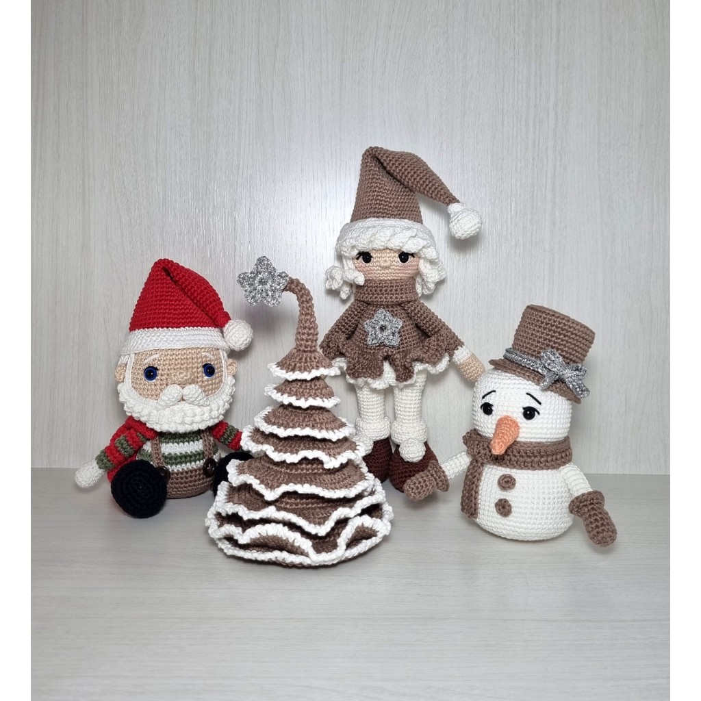 Kit Natal.Kit decoração natal.Natal amigurumi.Enfeites de Natal.Bonecos de natal.Kit decoração natalina.Natal.KIT Natal.