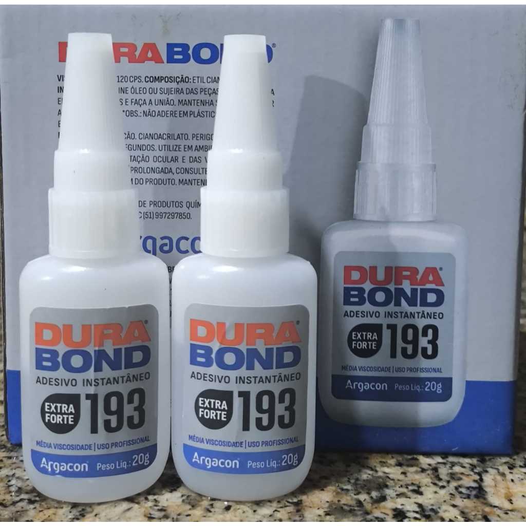 Adesivo Cola Instantânea Dura Bond Extra Forte 193 20g