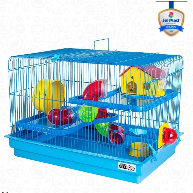 Gaiola BIG SPACE de Hamister Ramister Chines Camundongo Anão Russo Com Tubo Labirinto Roda Exercicio Brinquedos