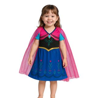 Fantasia Menina - Princesa Ana (Frozen) Com Capa - Temático em Oferta na Shopee