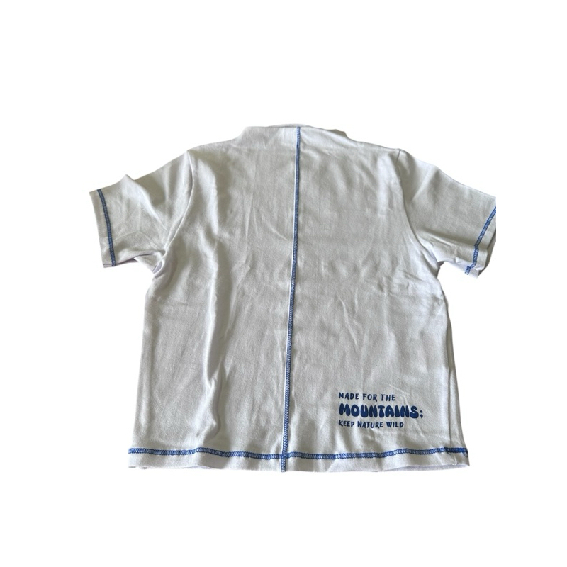 blusa branca menina em conton Based TM16  vesti  P/M