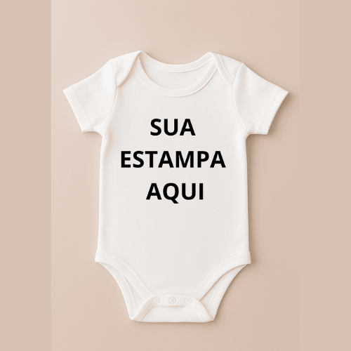 Body Infantil Personalizado Com Sua Logo, Frase E Imagem 100% algodão