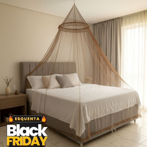 Mosquiteiro Barato de Teto para Cama Casal/Box/Queen/Solteiro fechado c/elástico