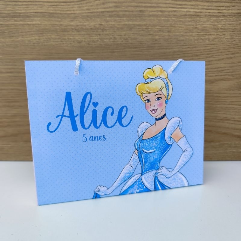 Sacolinha Personalizada Cinderela - Pegue e Monte