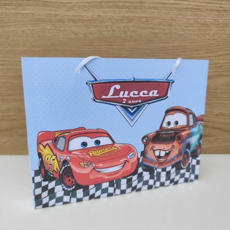 Sacolinha Personalizada Carros - Pegue e Monte