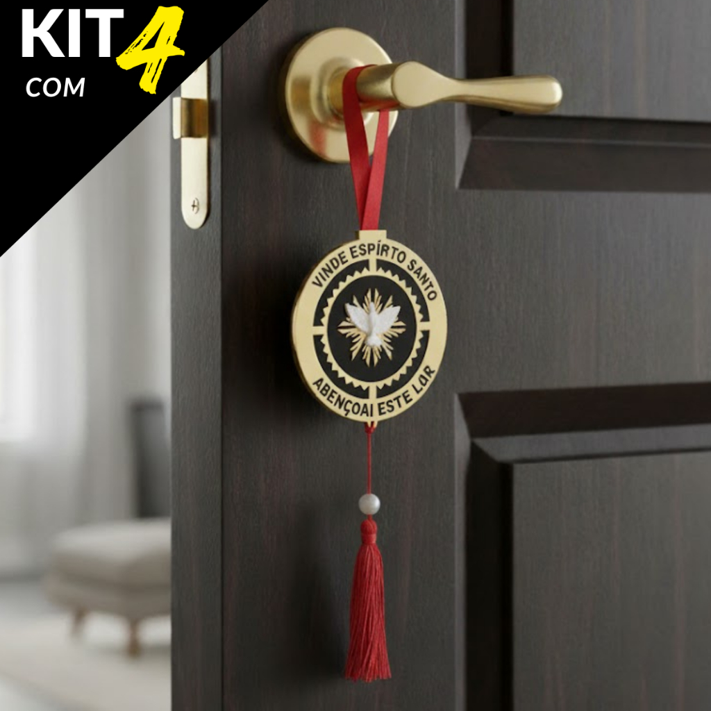 Adorno Pêndulo Mandala Divino Espirito Santo para Maçaneta Porta Parede Enfeite Decoração Religioso