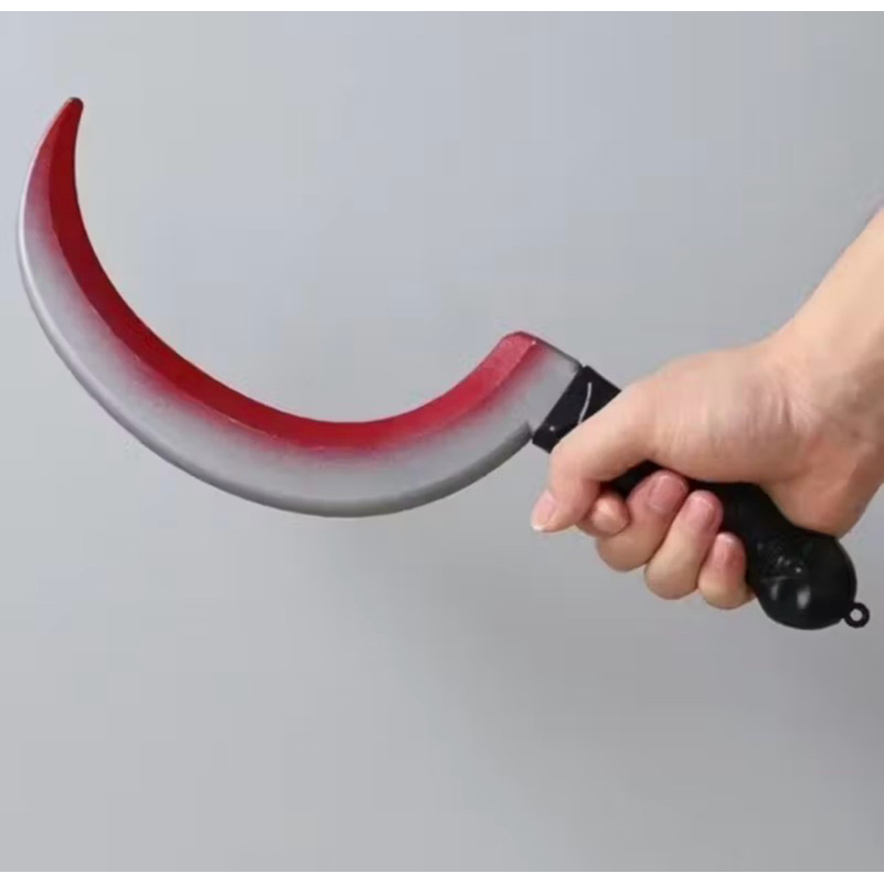 FOICE PLÁSTICA COM SANGUE | TAMANHO: 40CM | PEGADINHA | BRINQUEDO | TROLAGEM | BRINCADEIRAS | HALLOWEEN