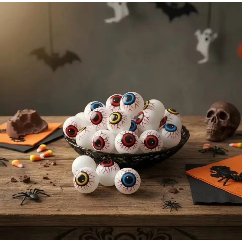 KIT OLHOS HALLOWEEN COM 6 PEÇAS | DECORAÇÃO DE FESTA TEMÁTICA | FESTA FANTASIA | CENÁRIOS | PEGADINHA | TROLAGEM