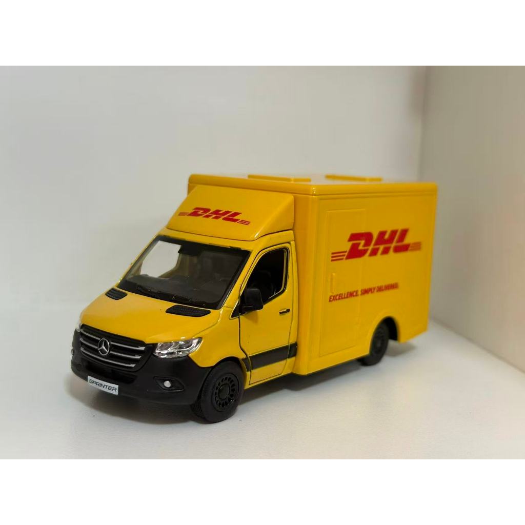 Miniatura Mercedes-benz Sprinter DHL/Bomneiro/Polícia/Ambulancia Carrinho Metal Fricção Abres As Portas