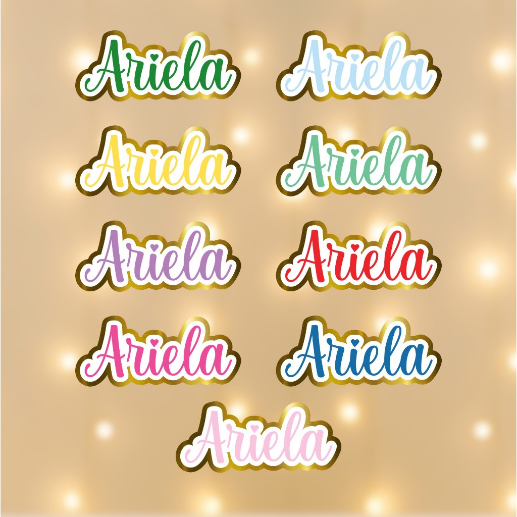 Aplique Nome com Dourado 5cm - Aplique Personalizado - Apliques Lembrancinhas em Oferta na Shopee