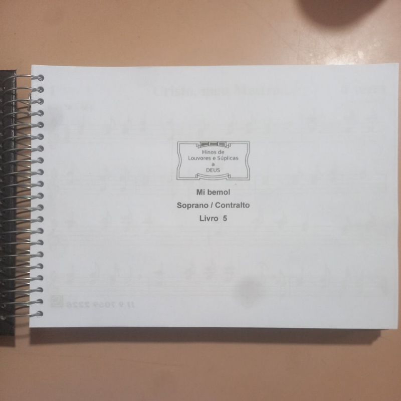 Hinario CCB BAIXA VISÃO Mib soprano e contralto