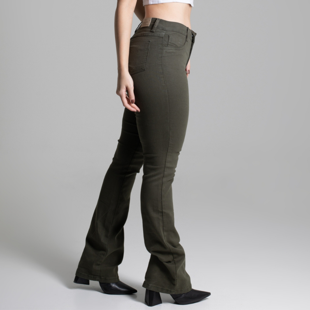 Calça Jeans Feminina Sawary Bootcut Boca Sino Flare Original Lycra Elastano Roupas Femininas Moda