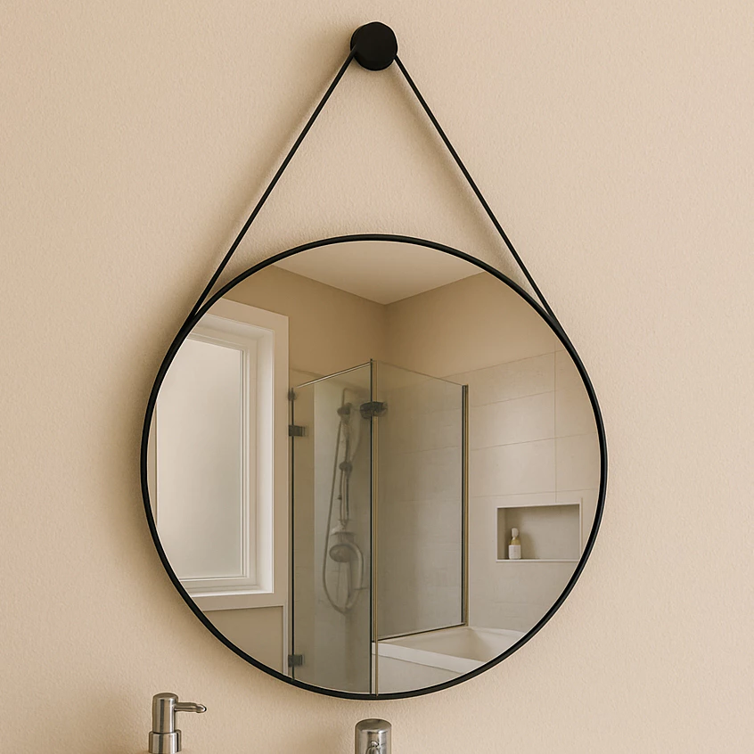 Espelho Redondo Adnet Decorativo Suspenso de Parede 20cm + Pino — imagem 1