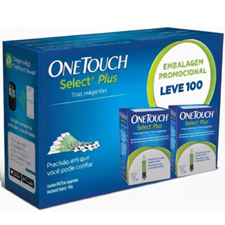 100 Tiras Reagentes One touch Select Plus - medir glicemia teste  diabetes em Oferta na Shopee