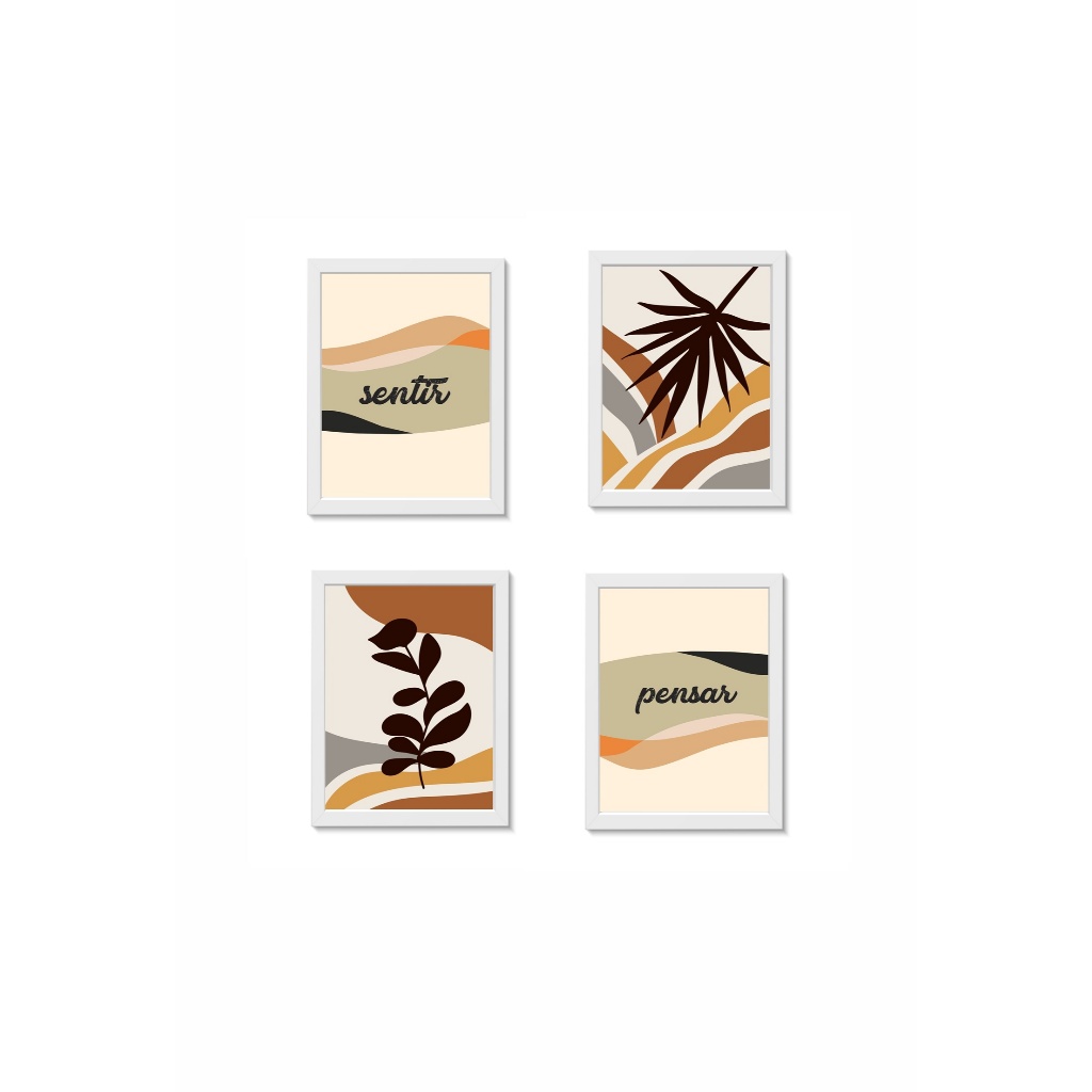 Kit 4 Quadros Decorativos Psicologia Psicanálise Decoração Consultório Molduras 20x30cm Madeira Vidro Brancas