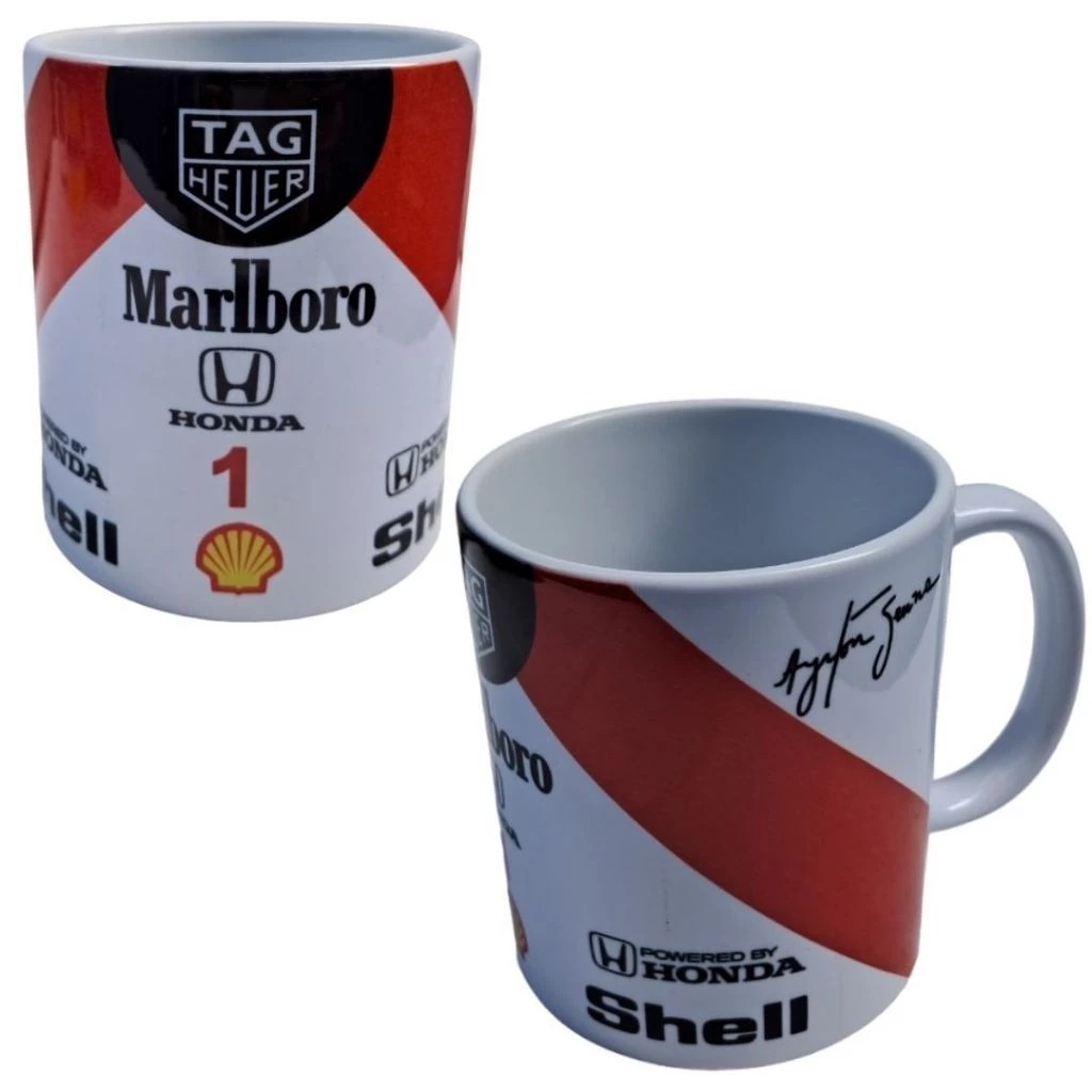 Caneca F1 formula 1 retro airton sena capacete