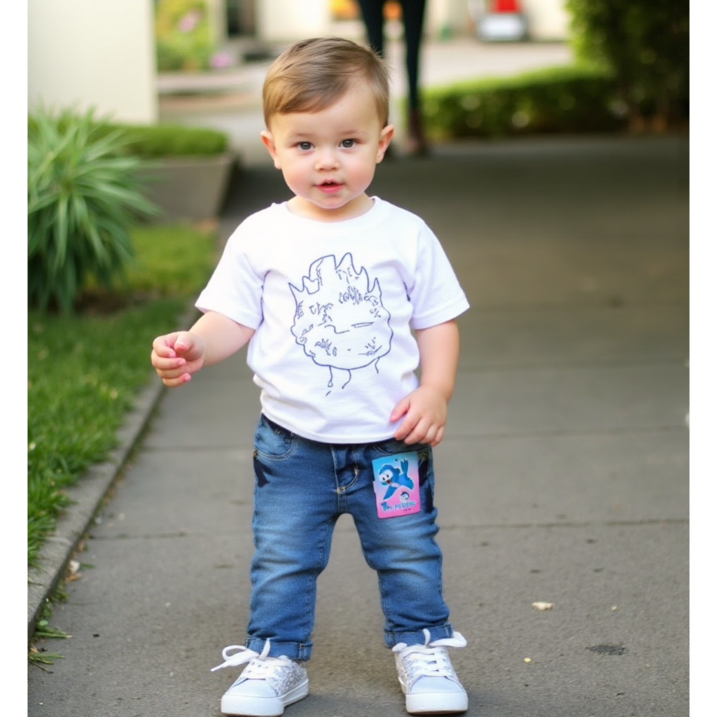 Calça bebe jeans e de sarja menino com laycra 0 a 12 meses em Oferta na Shopee