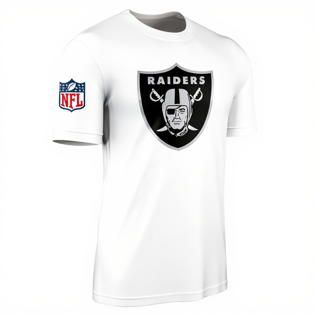 Camiseta camisa Blusa NFL Raiders Esporte StreetWear Verão Academia Verão Futebol Americano