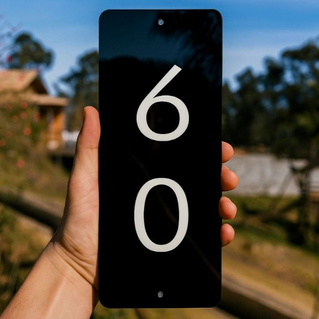 Número Para Fachada Minimalista Moderno Acm Alumínio Acrílico em Oferta na Shopee