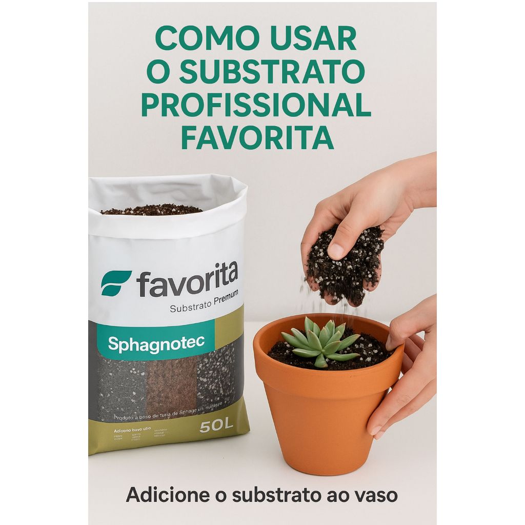 Turfa + Perlita + Casca de Pinus em pó + Casca de Arroz 50LT Substrato Favorita das Plantas