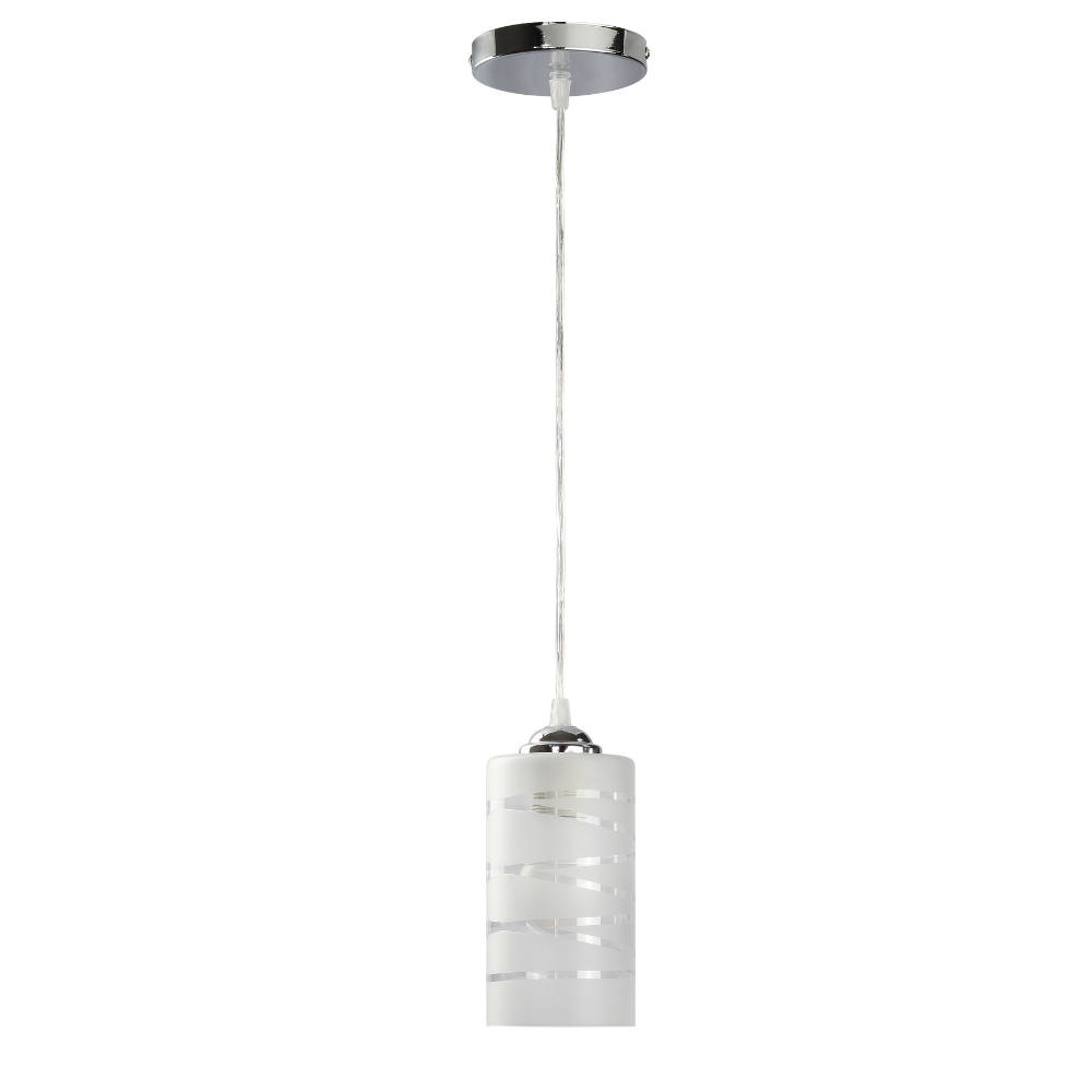 Luminária Pendente Atenas Vidro Jateado Destaque Transparente Balcão Área Gourmet Quarto Cabeceira Cama E-27 Bivolt