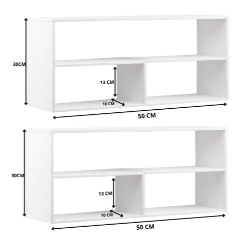 Kit COM 2 Nicho divisória simples 100% MDF BRANCO em Oferta na Shopee