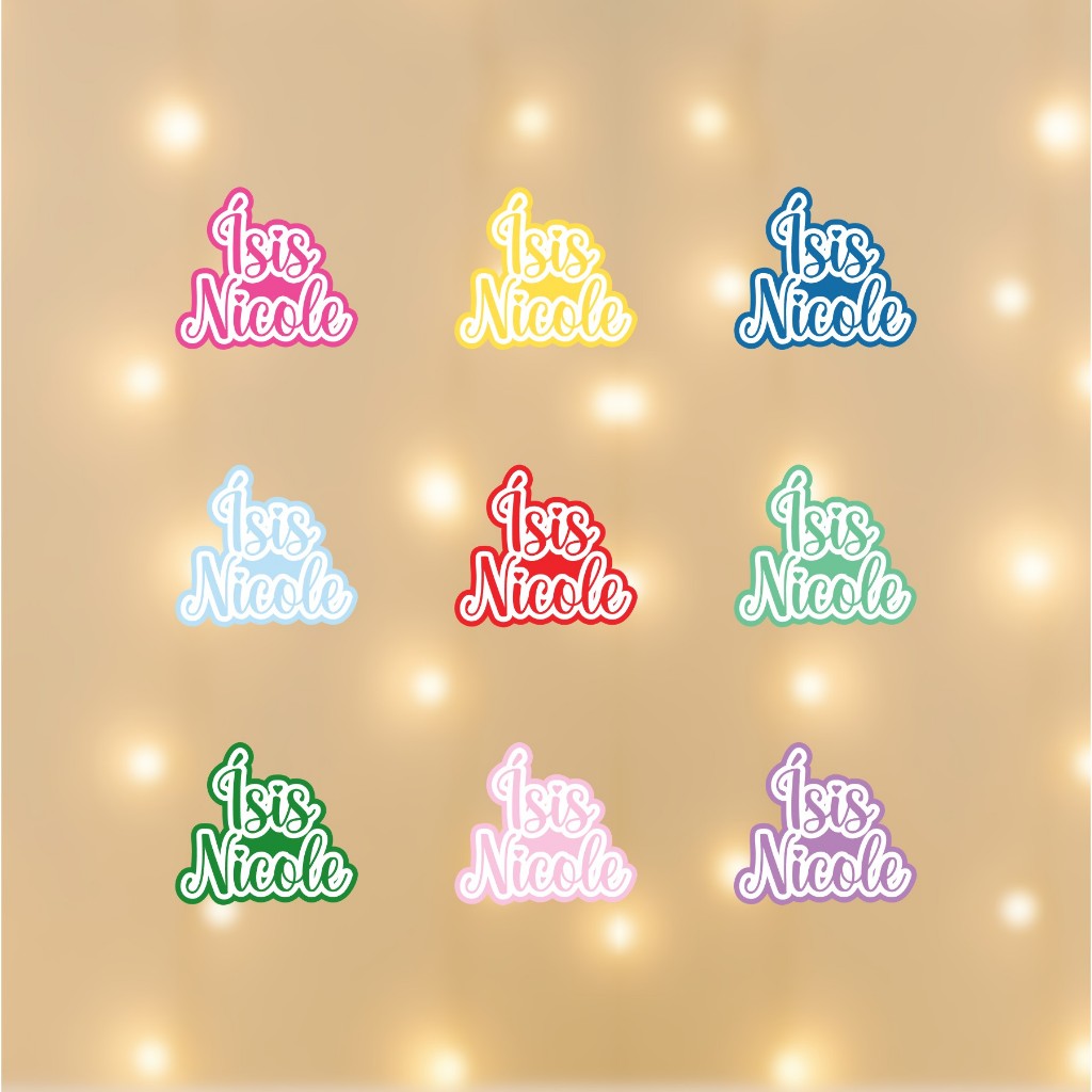 ENVIO RÁPIDO - Aplique Nome Composto 5cm - Apliques Personalizados - Apliques Lembrancinha