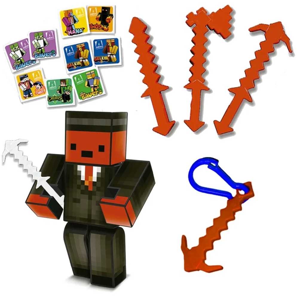 Boneco Kadu 15cm Gamer Skin Com Acessórios + Chaveiro - Algazarra em Oferta na Shopee