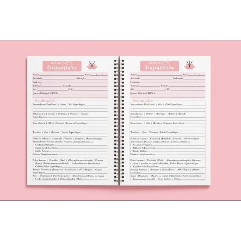 Ficha de anamnese Acupuntura / Agenda Acupuntura / Anamnese