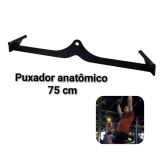 Puxador anatômico 75 cm reforçado musculação academia