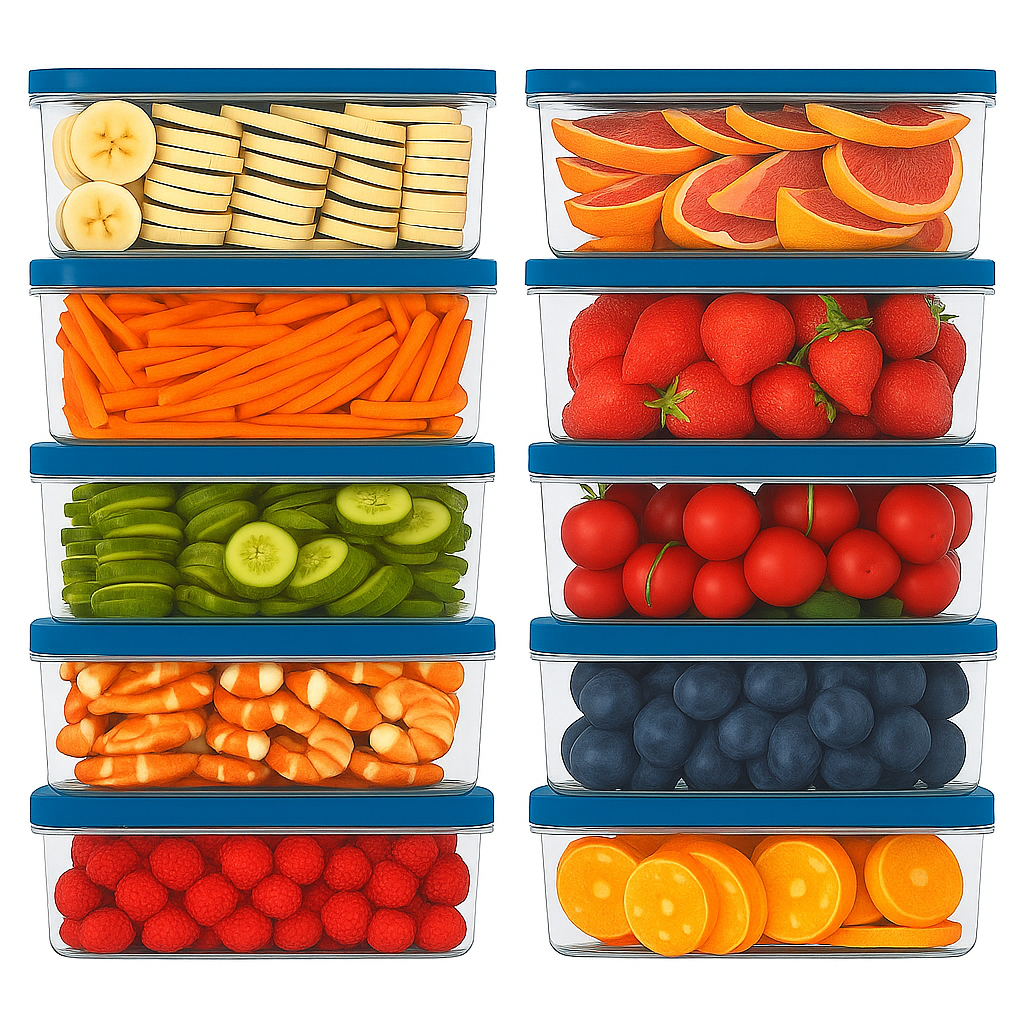 Kit de 10 potes vasilhas 1000ML 1kg transparente -LIVRE BPA- marmita Reutilizável ENVIO IMEDIATO em Oferta na Shopee