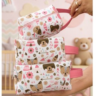 Kit 3 Peças Necessaire Organizadora necessaire infantil menina  necesser menino com alça em Oferta na Shopee