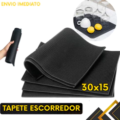 Tapete Escorredor Para Louças Copos Pratos Drinks Barmen Bartender Barbeiro Antiderrapante