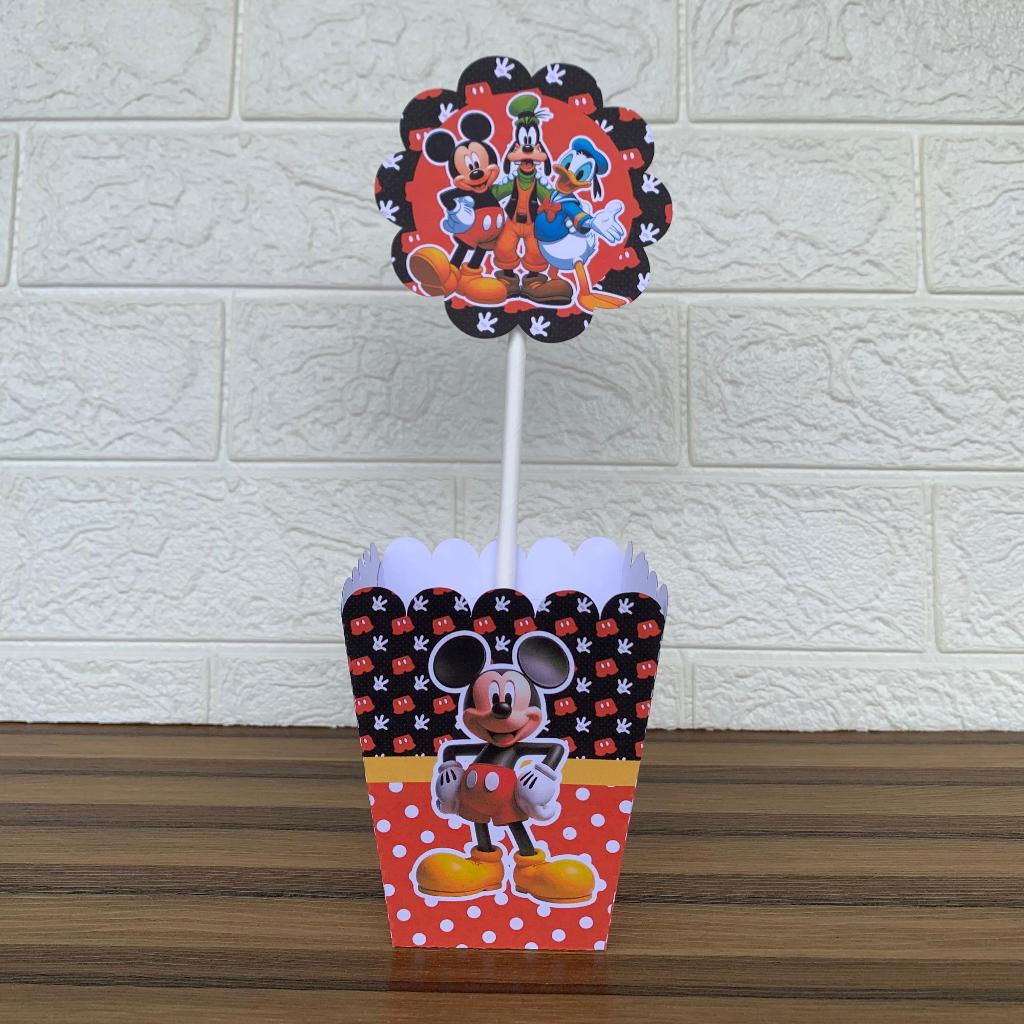 Centro de Mesa Personalizado Mickey - Enfeite de Mesa Cachepot Cachepô Mickey - PEGUE E MONTE
