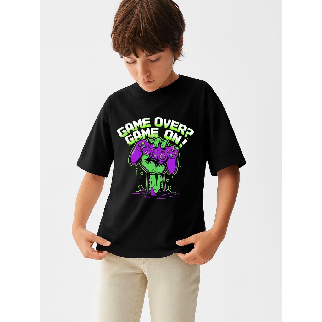 Camiseta Infantil Masculina GAMER Controle Video Game 100% Algodão Premium LANÇAMENTO