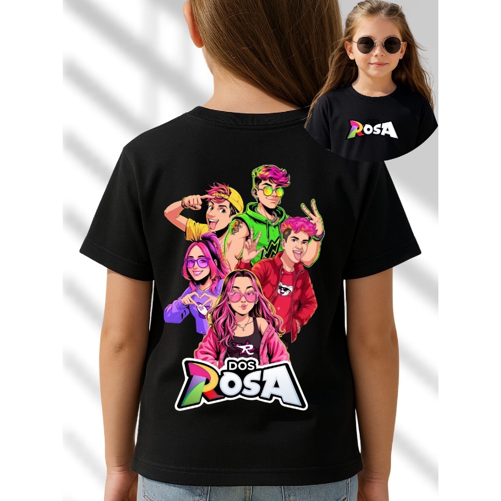 Camiseta Infantil Grupo das Rosas Meninas Unidas Look Pink Estiloso Moda Infantil Feminina em Oferta na Shopee