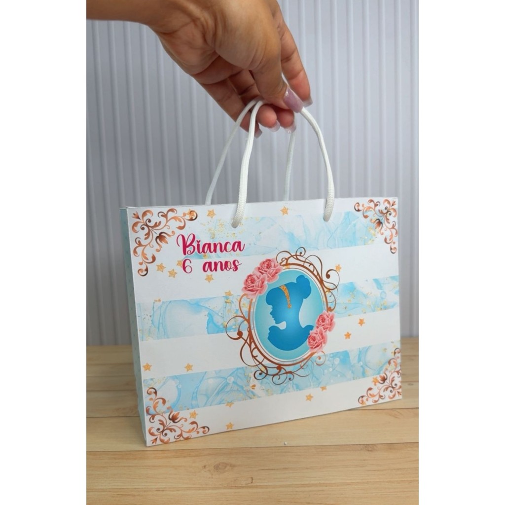 Sacolinha Personalizada Cinderela  - Pegue e Monte