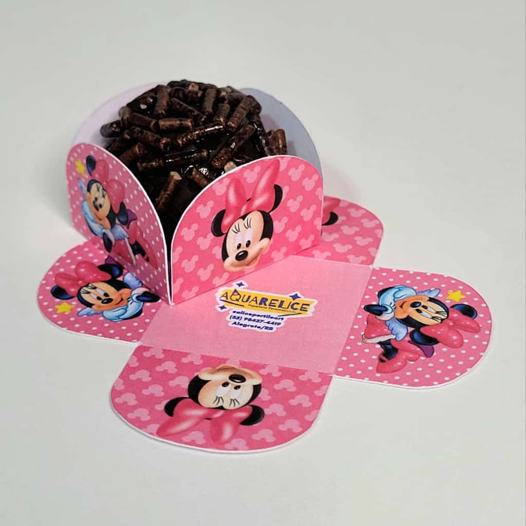Forminha de Doces Minnie Personalizados /Lembrancinha de Festa /Aniversário