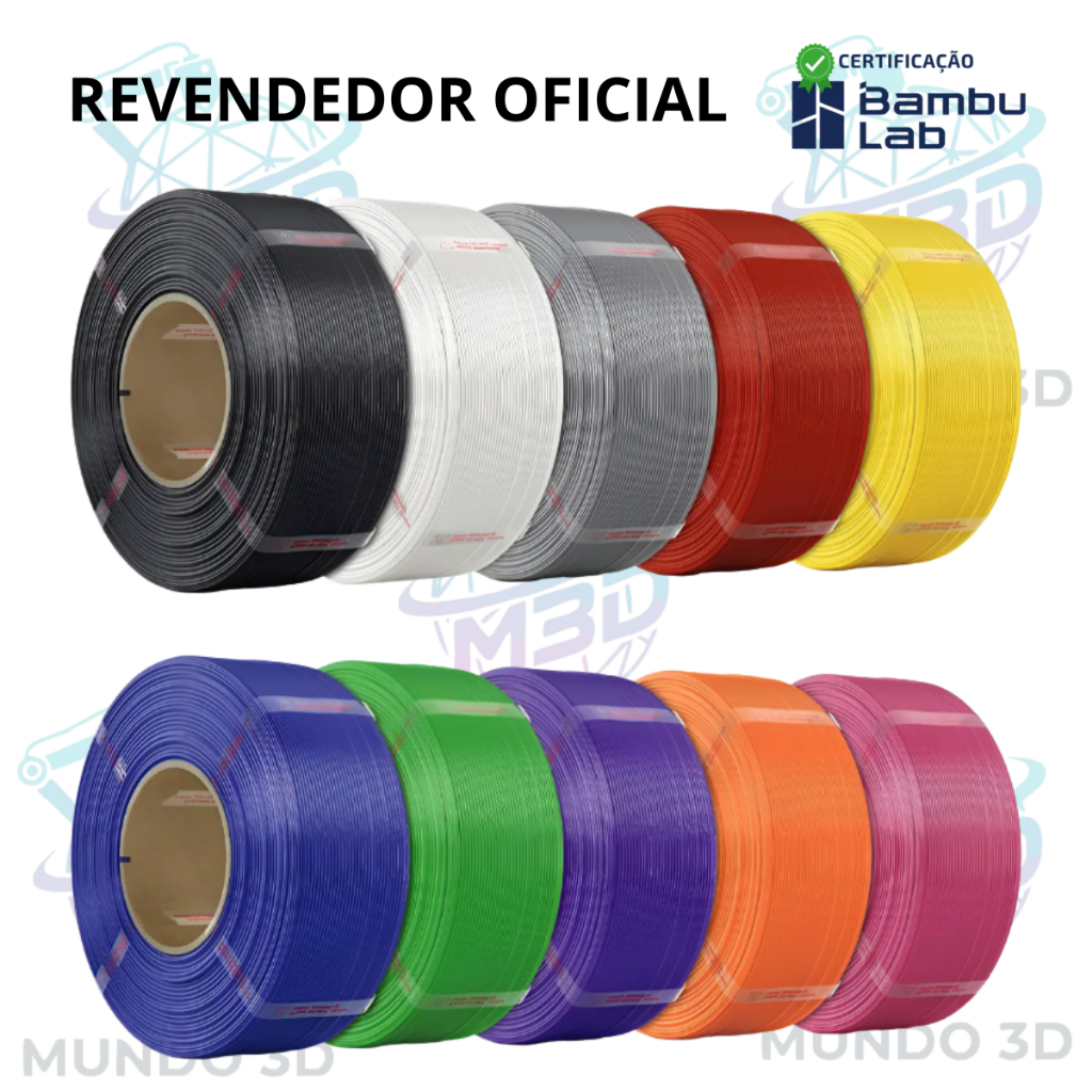Imagem Filamento Bambu Lab 3d Pla Lite 1kg Sem Carretel Varias Cores Oficial