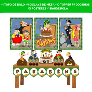 Kit Festa Em Casa - Chaves  - Só Um Bolinho em Oferta na Shopee
