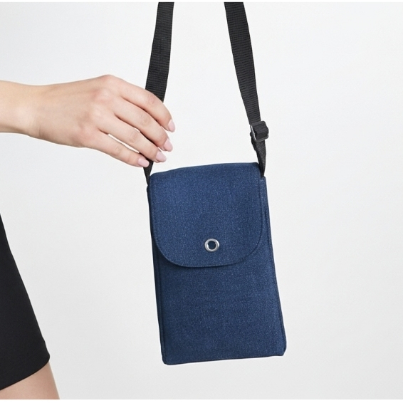Bolsa Bolsinha Pocket Unissex Feminina Masculina Simples Jeans Transversal Porta Celular Cartões
