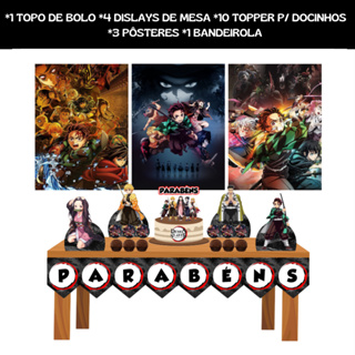 Kit Festa Em Casa - Demon Slayer - Só Um Bolinho em Oferta na Shopee
