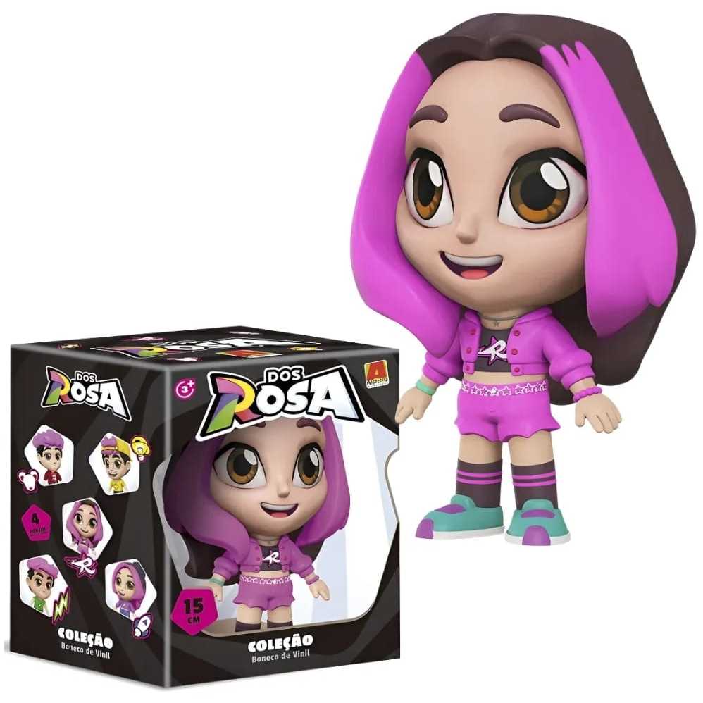 Boneco Emilly Vick Dos Rosa Vinil 15cm - Algazarra