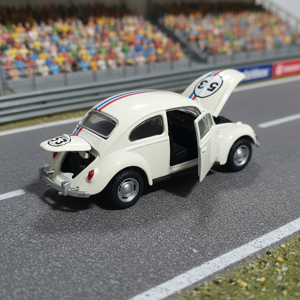 Carrinho Fusca Miniatura Herbie 53 Abre tudo fusca colorido cores diferentes Se meu Fusca falasse