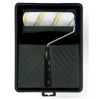 Kit Pintura Compel 3 Peças Sem Respingos – Rolo 23 cm + Suporte + Bandeja Grande em Oferta na Shopee