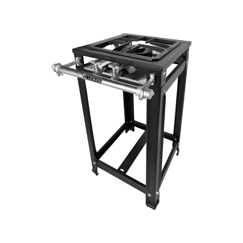 Fogão Industrial 1 Boca 30x30 Baixa Pressão Queimador Duplo Reforçado