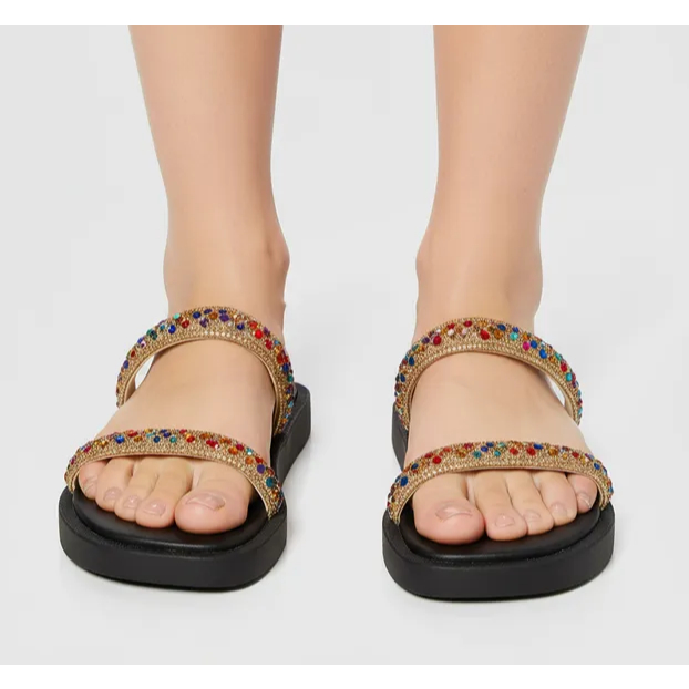 Sandalia Feminina Papete Flat Birken Rasteira Feminina Flatform Sandalia Plana Rasteirinha