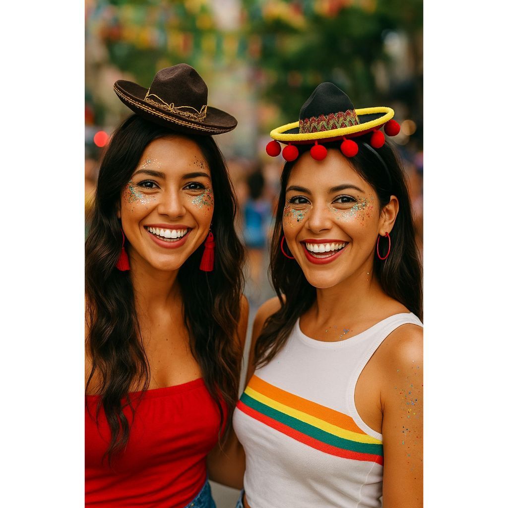 Tiara Chapéu Sombreiro Mexicano Festa Fantasia
