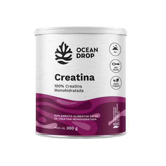 CREATINA OCEAN DROP 300G 100% PURA em Oferta na Shopee