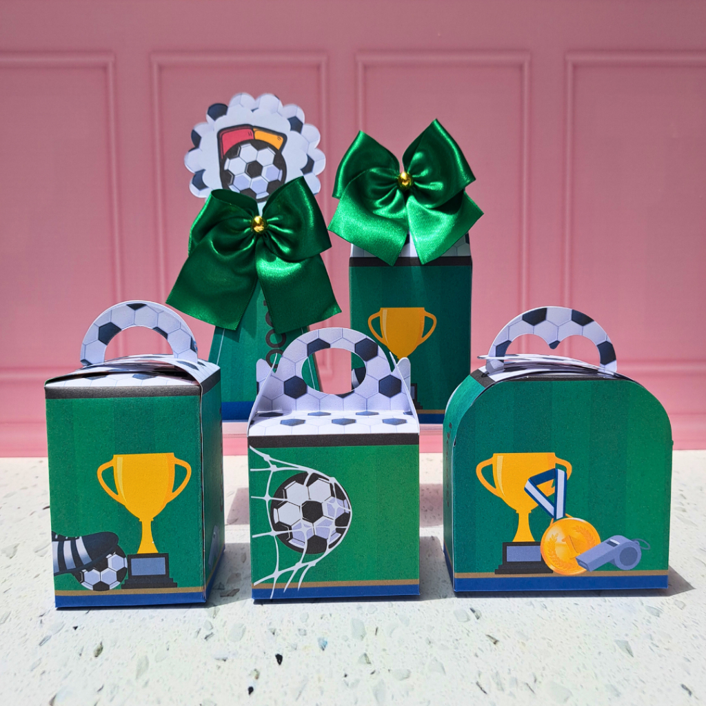 Personalizados Futebol  (PEGUE E MONTE)- kit festa -lembrancinha-aniversario -caixinhas - festa infantil